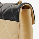 Chanel Bi-Color Black/Beige Quilted Lambskin Flap Bag