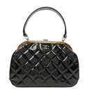 Chanel Vintage Handtag Svart Quilted Lammnappa Kelly-stil, 1996-1997