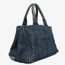 Prada Avio Denim Logo Tote Bag
