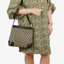 Gucci GG Canvas And Leather Shoulder Hobo Bag