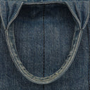 Prada Avio Denim Logo Tote Bag