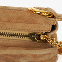 Chanel Suede Chevron Quilted Tassel Camera Bag