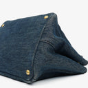 Prada Avio Denim Logo Tote Bag