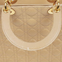 Christian Dior Lady Dior Beige Cannage Quilted Leather Bag