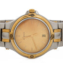 Gucci 9040M Round Stainless Steel Case With Gold-Tone Accents Watch