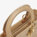 Christian Dior Lady Dior Beige Cannage Quilted Leather Bag