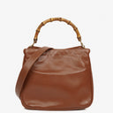 Gucci Bamboo Top Handle Brown Leather Hobo Bag