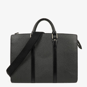 Louis Vuitton Lozan Black Taiga Leather Briefcase Bag