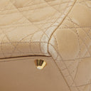Christian Dior Lady Dior Beige Cannage Quilted Leather Bag