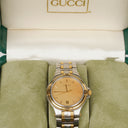 Gucci 9040M Round Stainless Steel Case With Gold-Tone Accents Watch
