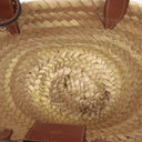 Celine Classic Panier Triomphe Neutral/Brown Raffia Basket Bag