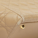 Christian Dior Lady Dior Beige Cannage Quilted Leather Bag