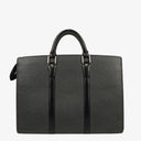 Louis Vuitton Lozan Black Taiga Leather Briefcase Bag