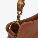 Gucci Bamboo Top Handle Brown Leather Hobo Bag