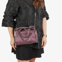 Stella McCartney Falabella Amethist Tote Vegan Shaggy Deer