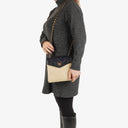 Chanel Bi-Color Black/Beige Quilted Lambskin Flap Bag