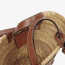Celine Classic Panier Triomphe Neutral/Brown Raffia Basket Bag