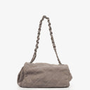 Chanel Taupe/Grey Nubuck Ultimate Stitch Accordion Flap Bag