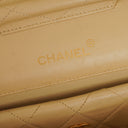 Chanel Classic Single Flap Bag Neutral Beige Quilted Lambskin 24K Gold-Plated Hardware