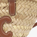 Celine Classic Panier Triomphe Neutral/Brown Raffia Basket Bag