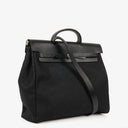 Hermes Herbag Noir Canvas Vache Hunter MM 2 In 1 Bag