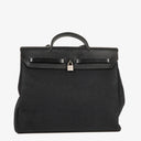 Hermes Herbag Noir Canvas Vache Hunter MM 2 In 1 Bag