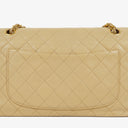 Chanel Classic Single Flap Bag Neutral Beige Quilted Lambskin 24K Gold-Plated Hardware