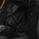 Miu Miu Vitello Black Gathered Patent Leather Satchel Bag