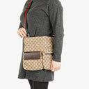 Gucci Sherry Line GG Canvas Double Pocket Messenger Bag