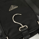 Prada Black Saffiano-Trimmed Tessuto Garment Bag