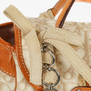 Christian Dior Tan Coated Romantique Trotter Monogram Bag