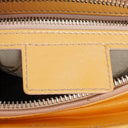 Christian Dior Medium Light Yellow Lady Dior Cannage Quilted Patent Leather Bag