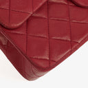 Chanel Small Classic Double Flap Bag Red Quilted Lambskin With 24K Gold-Plated Hardware