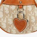 Christian Dior Tan Coated Romantique Trotter Monogram Bag