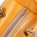 Christian Dior Medium Light Yellow Lady Dior Cannage Quilted Patent Leather Bag
