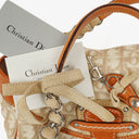 Christian Dior Tan Coated Romantique Trotter Monogram Bag