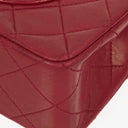 Chanel Small Classic Double Flap Bag Red Quilted Lambskin With 24K Gold-Plated Hardware