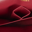 Chanel Small Classic Double Flap Bag Red Quilted Lambskin With 24K Gold-Plated Hardware