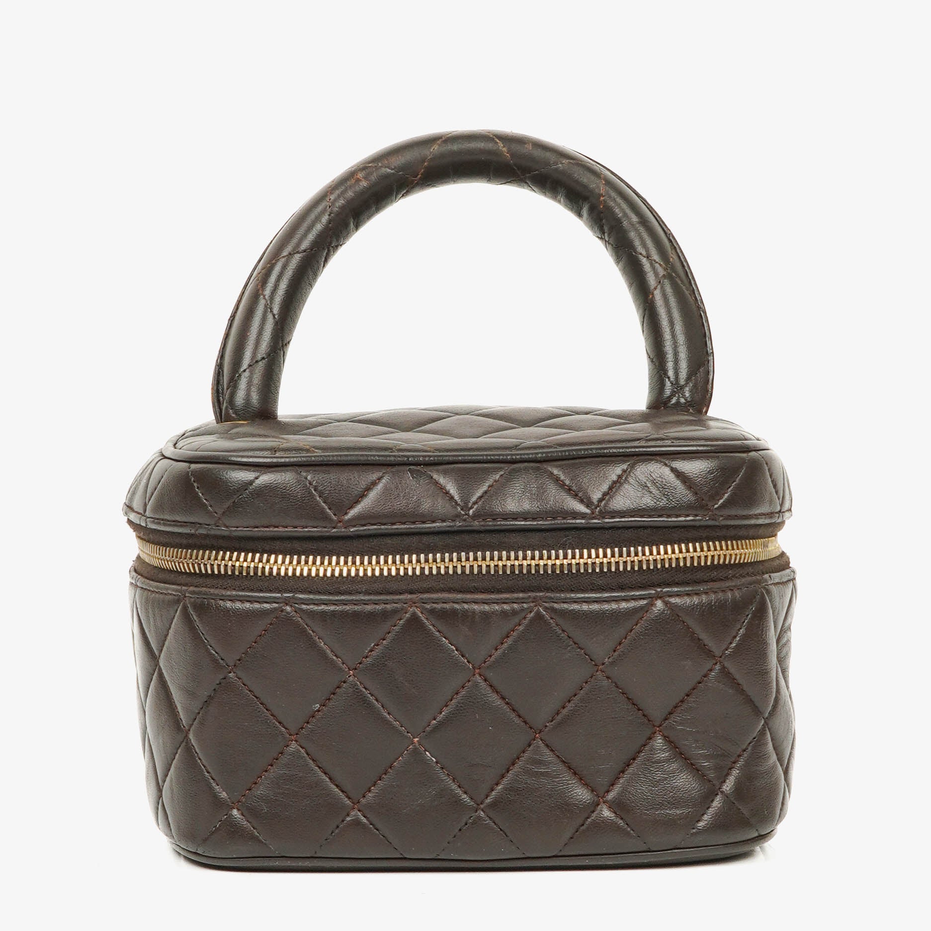 Chanel Brown Leather Vanity Case