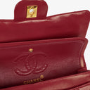 Chanel Small Classic Double Flap Bag Red Quilted Lambskin With 24K Gold-Plated Hardware