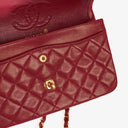 Chanel Small Classic Double Flap Bag Red Quilted Lambskin With 24K Gold-Plated Hardware