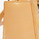Christian Dior Medium Light Yellow Lady Dior Cannage Quilted Patent Leather Bag