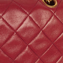Chanel Small Classic Double Flap Bag Red Quilted Lambskin With 24K Gold-Plated Hardware