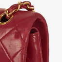 Chanel Small Classic Double Flap Bag Red Quilted Lambskin With 24K Gold-Plated Hardware