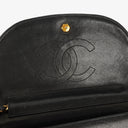 Chanel Small Half-Moon Flap Bag Black Quilted Lambskin&nbsp;
