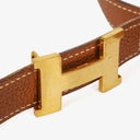 Hermes 24mm Box Togo Svart Guld H Bälte 