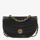 Chanel Small Half-Moon Flap Bag Black Quilted Lambskin&nbsp;