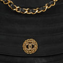 Chanel Small Half-Moon Flap Bag Black Quilted Lambskin&nbsp;