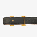 Hermes 24mm Box Togo Svart Guld H Bälte 