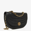 Chanel Small Half-Moon Flap Bag Black Quilted Lambskin&nbsp;